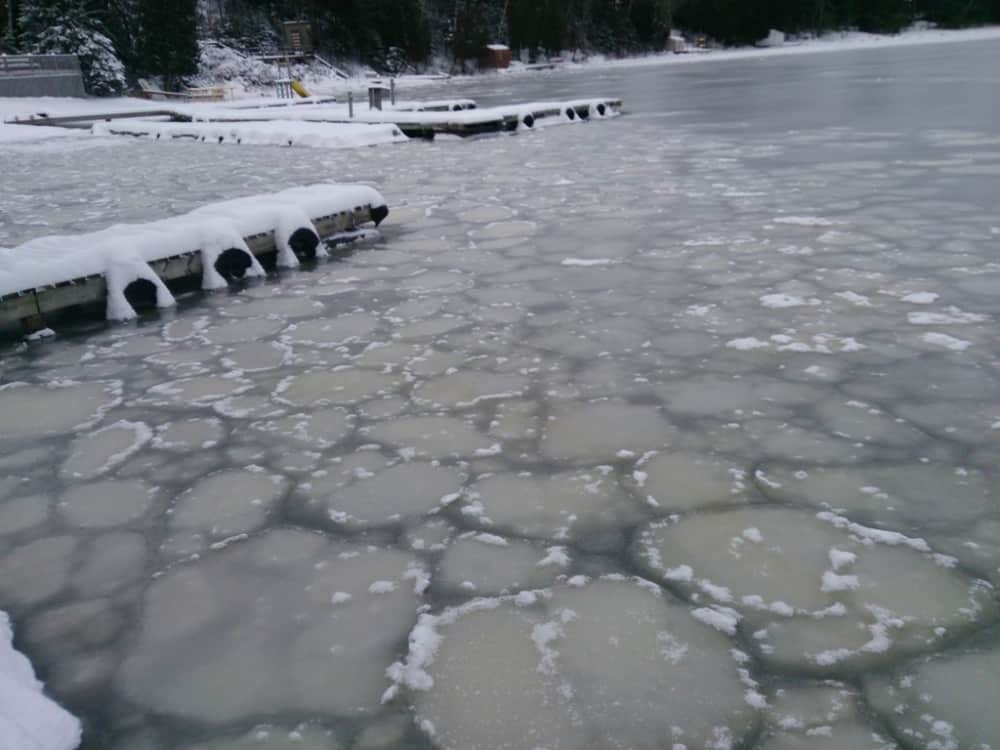 Lake Nipissing Ice Conditions December 30, 2015 Glen Echo Cottages