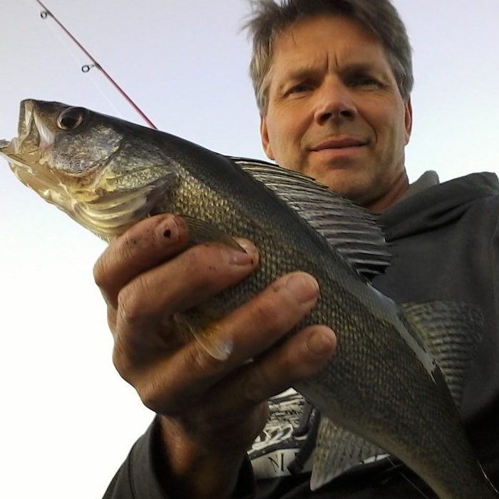 Successful evening fishing on Callander Bay Walleye fishing Callander Bay