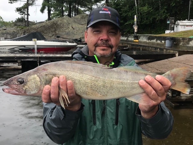 Great Walleye fishing in Callander Bay in July Jamie's Walleye caught on Lake Nipissing