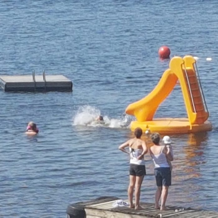 Slide finally gets put in Lake Family Summer Fun