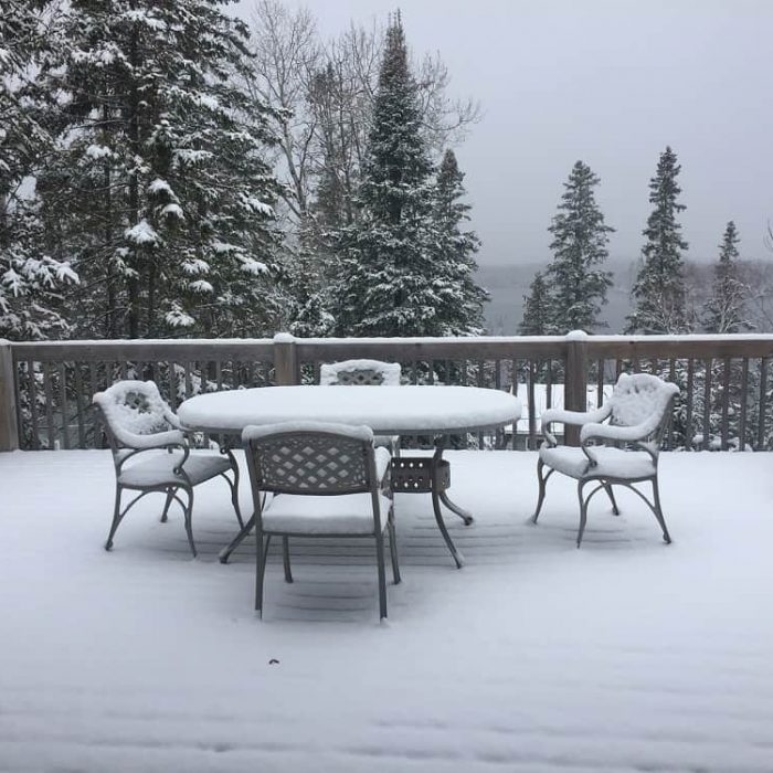 Woke up to over 5cms of snow this morning May 8, 2020